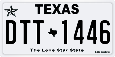 TX license plate DTT1446