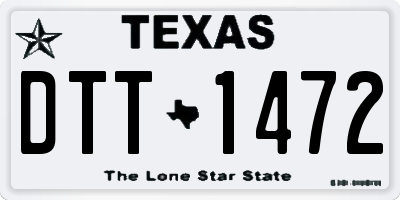 TX license plate DTT1472