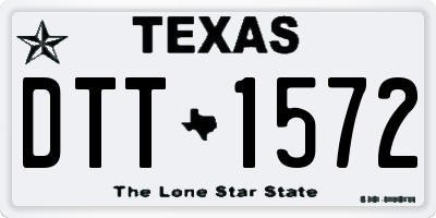 TX license plate DTT1572