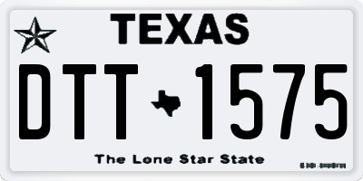 TX license plate DTT1575