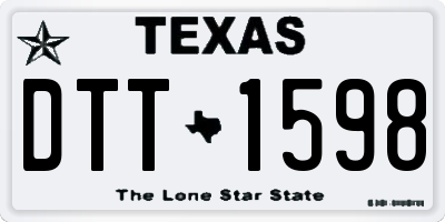 TX license plate DTT1598