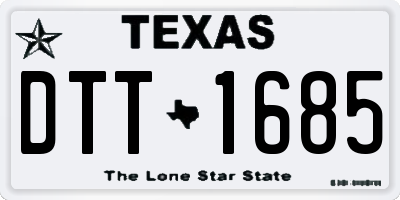 TX license plate DTT1685