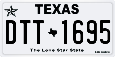 TX license plate DTT1695