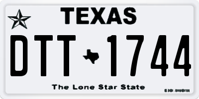 TX license plate DTT1744
