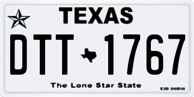 TX license plate DTT1767