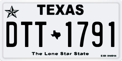TX license plate DTT1791