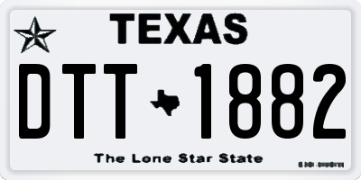 TX license plate DTT1882