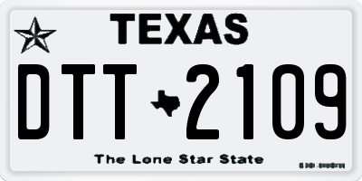 TX license plate DTT2109