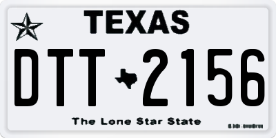 TX license plate DTT2156
