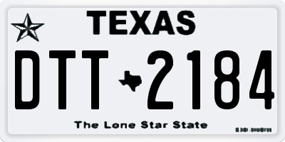 TX license plate DTT2184