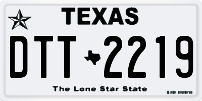TX license plate DTT2219