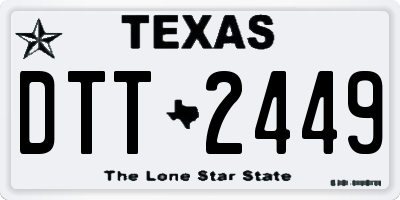 TX license plate DTT2449
