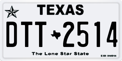 TX license plate DTT2514