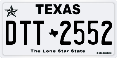 TX license plate DTT2552