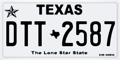 TX license plate DTT2587