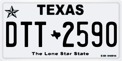 TX license plate DTT2590