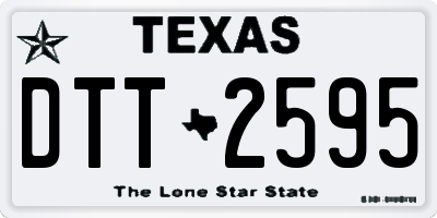 TX license plate DTT2595