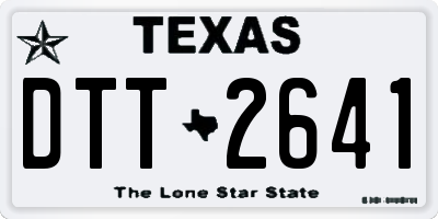 TX license plate DTT2641