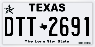 TX license plate DTT2691