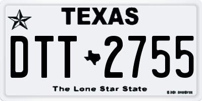 TX license plate DTT2755