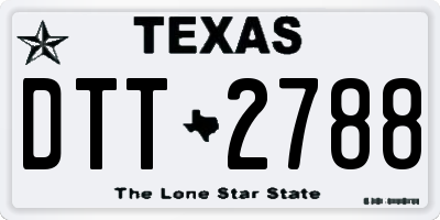 TX license plate DTT2788
