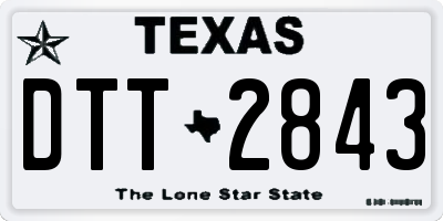 TX license plate DTT2843