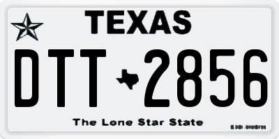 TX license plate DTT2856