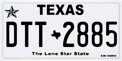 TX license plate DTT2885