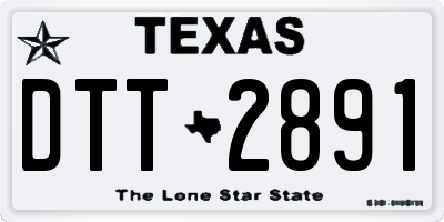 TX license plate DTT2891