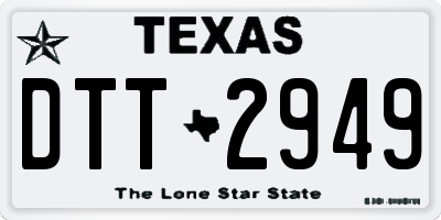 TX license plate DTT2949