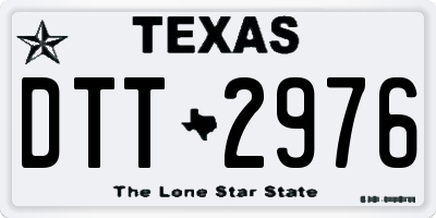 TX license plate DTT2976