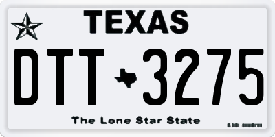 TX license plate DTT3275