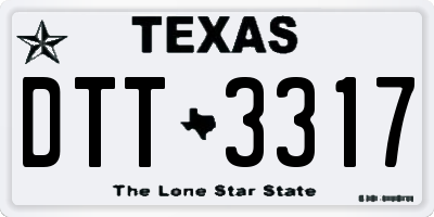 TX license plate DTT3317