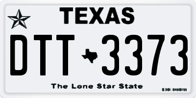 TX license plate DTT3373