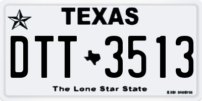 TX license plate DTT3513