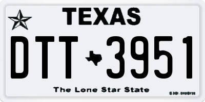 TX license plate DTT3951