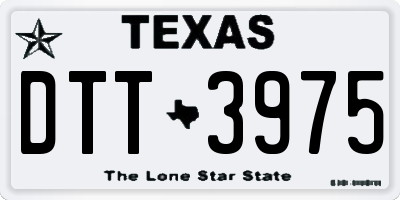 TX license plate DTT3975