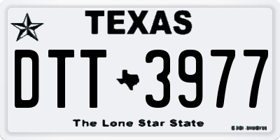 TX license plate DTT3977