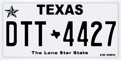 TX license plate DTT4427