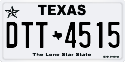 TX license plate DTT4515