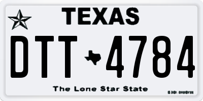 TX license plate DTT4784
