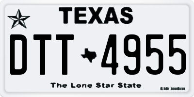 TX license plate DTT4955
