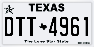 TX license plate DTT4961