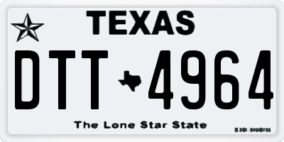 TX license plate DTT4964