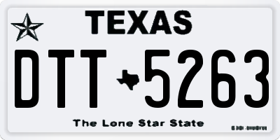 TX license plate DTT5263