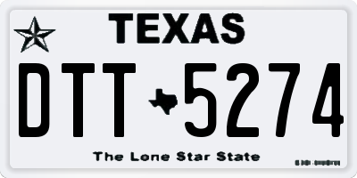 TX license plate DTT5274