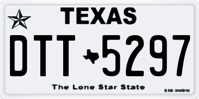 TX license plate DTT5297