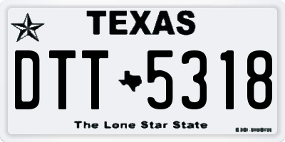 TX license plate DTT5318