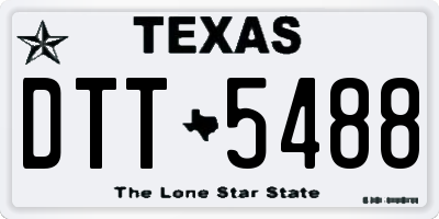 TX license plate DTT5488