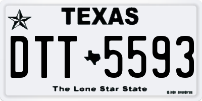 TX license plate DTT5593